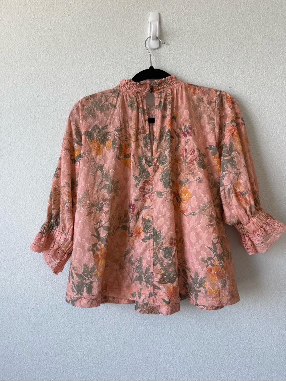 Pilcro Puff-Sleeve High-Neck Blouse - Picture 8 of 10